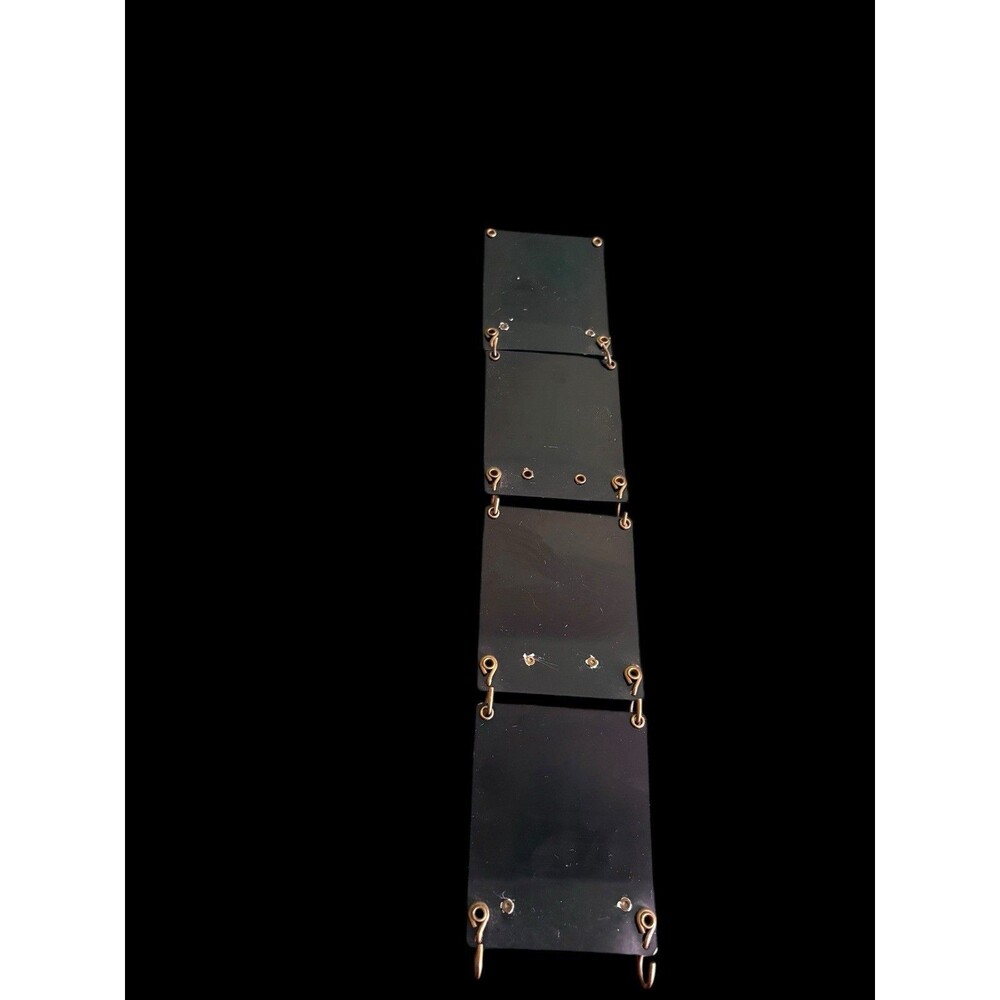 Vintage Horse Wall Rack Brass Tone Equestrian Decor Tie Belt Holder - Picture 10 of 10